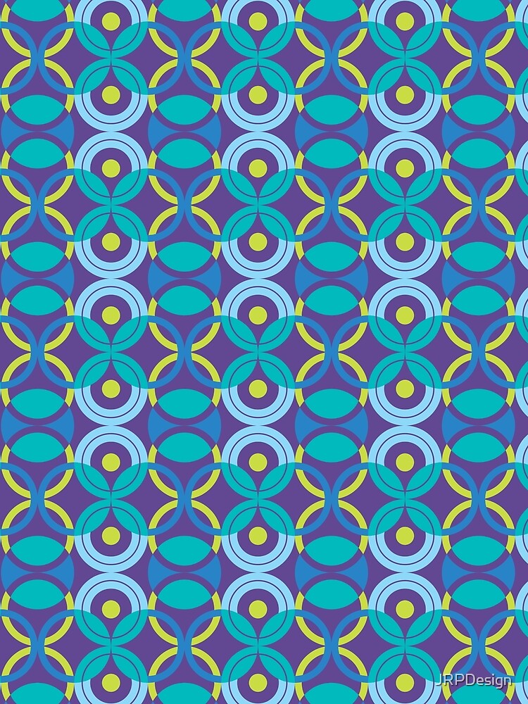 Thumbnail 3 of 3, Scarf, Mod Rings - blue designed and sold by JRPDesign.