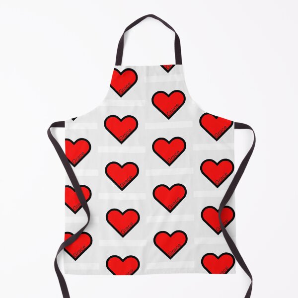 Item preview, "grace" red outlined heart designed and sold by creationhaven.