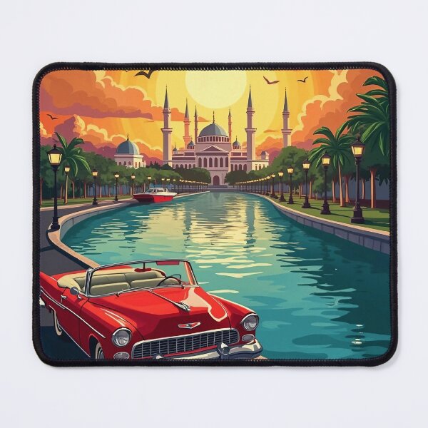 Item preview, Retro Pop Art Poster of Brunei | Vibrant Brunei Travel Artwork | Colorful Vintage Aesthetic Wall Art designed and sold by PaintedPixels01.