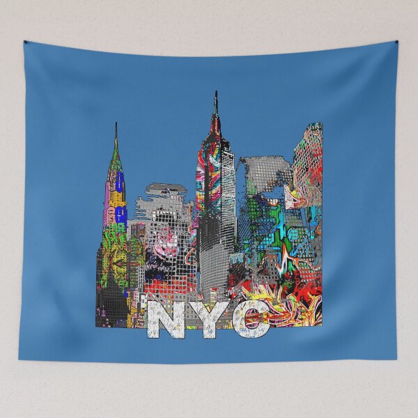 Item preview, NYC Graffiti Art – Colorful Abstract Street Art of New York City designed and sold by Phat Dog Designs .