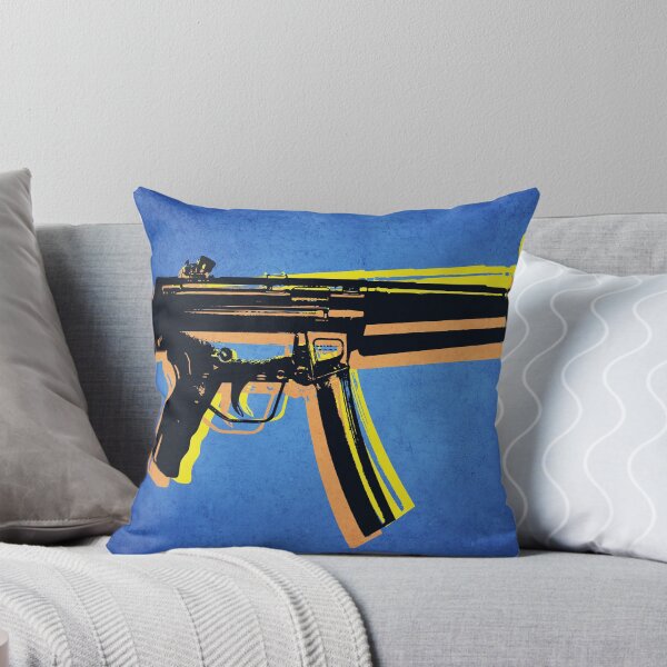 Item preview, MP5 Sub Machine Gun on Blue designed and sold by ArtPrints.
