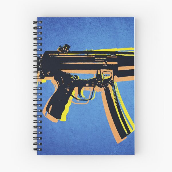 Item preview, MP5 Sub Machine Gun on Blue designed and sold by ArtPrints.
