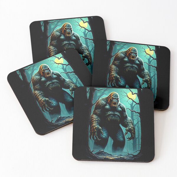 Item preview, Bigfoot in the forest - cryptid Art designed and sold by Earth Nature Creations.