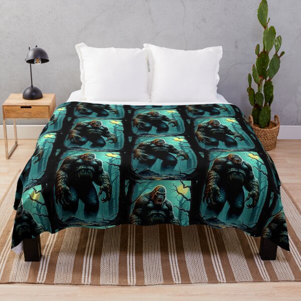 Item preview, Bigfoot in the forest - cryptid Art designed and sold by Earth Nature Creations.