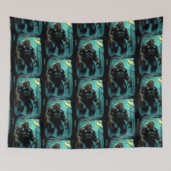 Item preview, Bigfoot in the forest - cryptid Art designed and sold by Earth Nature Creations.