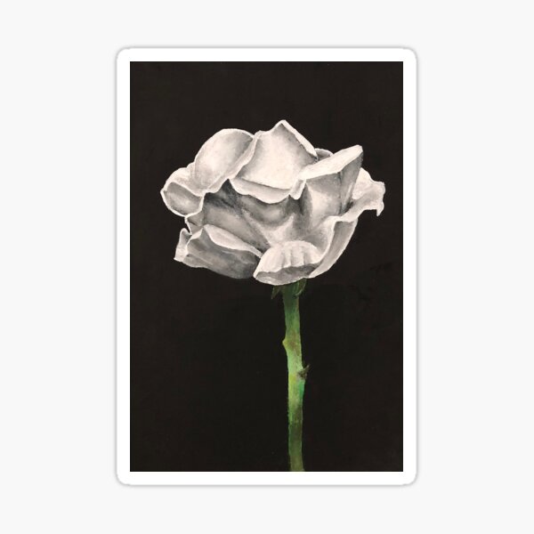 Vista previa del artículo con la obra «Rosa blanca», diseñado y vendido por ArtandDesignbyJoy.