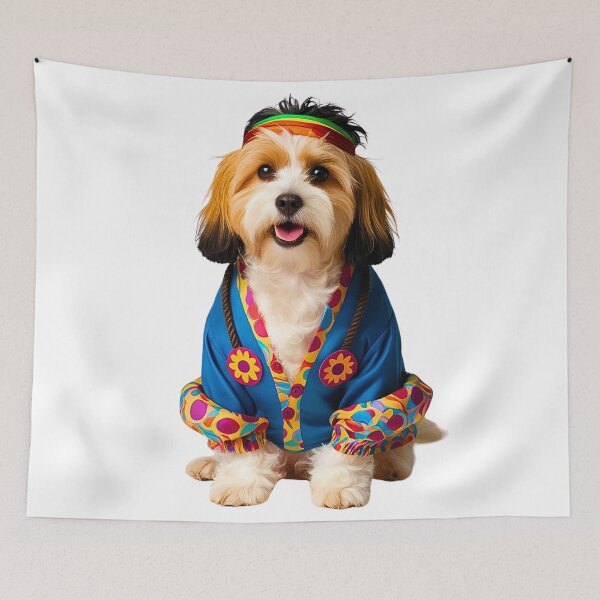 Item preview, Groovy 1970s Maltipoo – Peace, Love & Hippy Vibes designed and sold by Fredster1966.