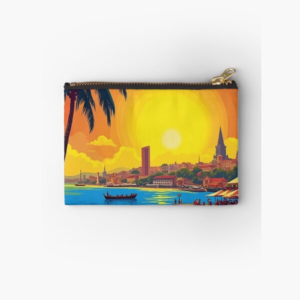 Item preview, A Retro Pop Art Poster of Dakar, Senegal | Vintage African City Art | Dakar Street Scene | Bold Retro Design designed and sold by PaintedPixels01.