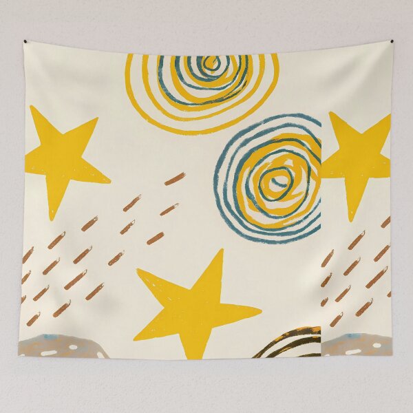 Item preview, Stars Colorful Symbolic Patterns Natural Elements Decorative Design designed and sold by ART ATTACK ZONE.