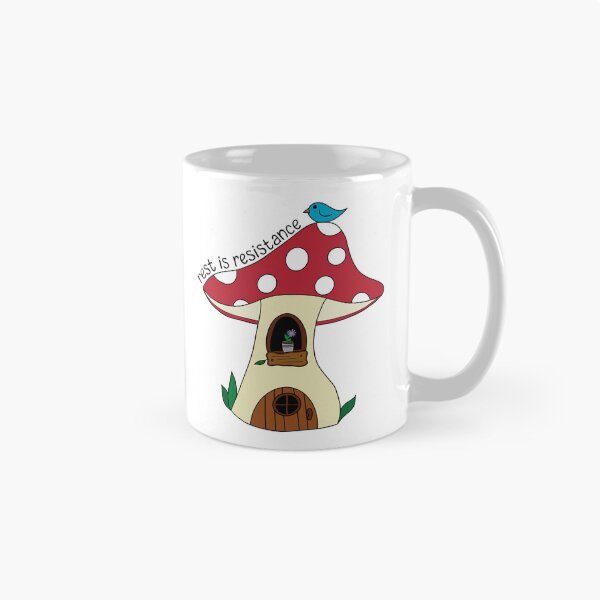 Item preview, Rest is Resistance Mushroom Fairy House designed and sold by SpoonsAndRoses.