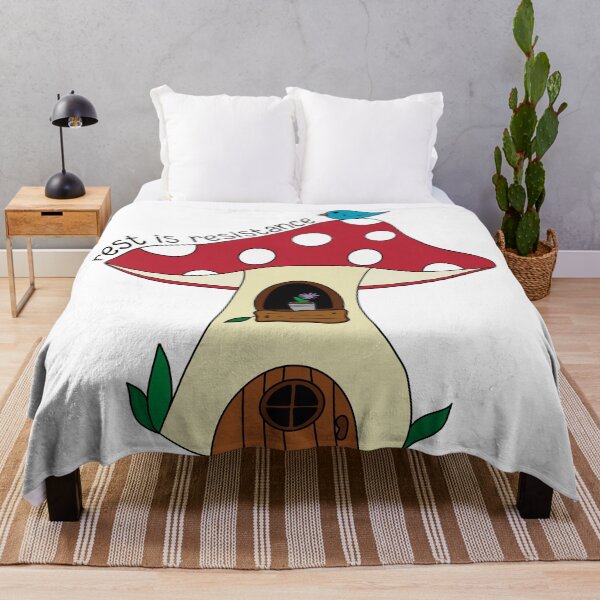 Item preview, Rest is Resistance Mushroom Fairy House designed and sold by SpoonsAndRoses.
