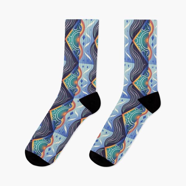 Item preview, Cosmos Colorful Symbolic Patterns Natural Elements Decorative Design designed and sold by ART ATTACK ZONE.