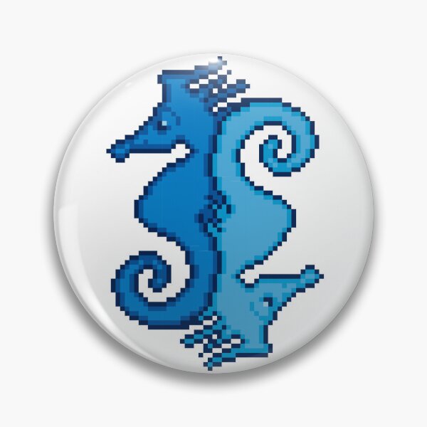Item preview, Copy of Timeless Tessellation: Escher-Inspired blue Pixelated Sea Horses designed and sold by Doug0276.