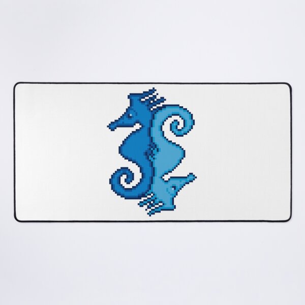 Item preview, Copy of Timeless Tessellation: Escher-Inspired blue Pixelated Sea Horses designed and sold by Doug0276.
