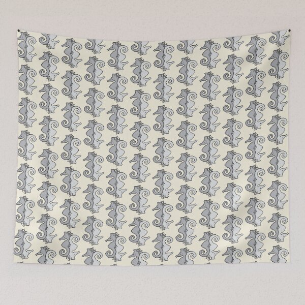 Item preview, Timeless Tessellation: Escher-Inspired Pixelated Sea Horses designed and sold by Doug0276.