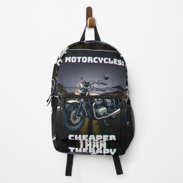 Item preview, Motorcycles: Cheaper Than Therapy – Funny Biker Sticker designed and sold by Artistic canvas store.