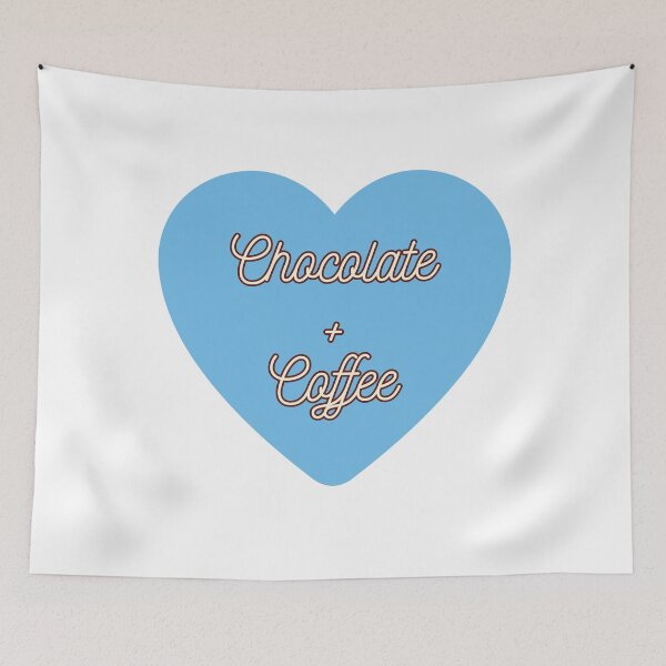 Item preview, Chocolate + Coffee,  on Blue Heart, Coffee Time designed and sold by AASparksDesigns.