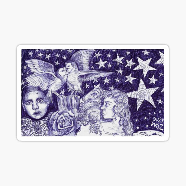Item preview, Moonlight Owl Stargirl Art designed and sold by CreativeGirl222.