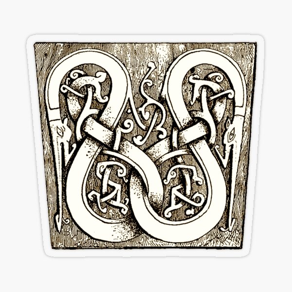 Norse Myths Snake Fantasy Mythic Art Transparent Sticker