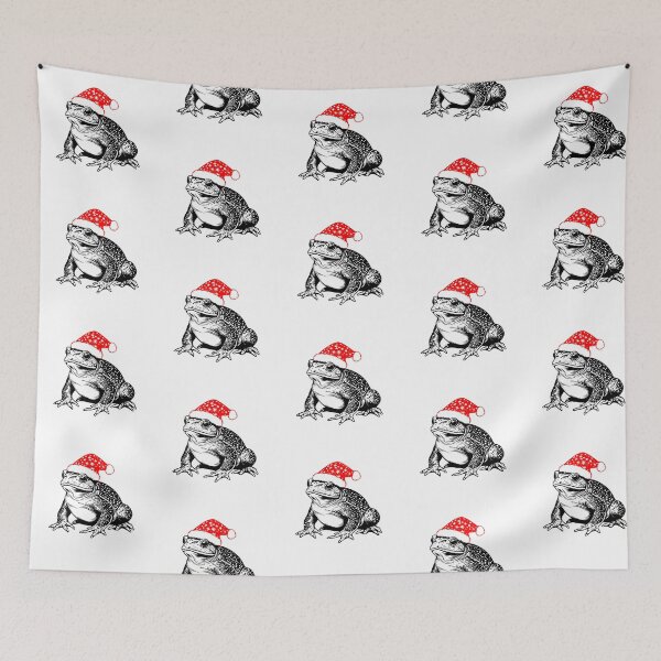 Item preview,  Festive Toad with Santa Hat designed and sold by JollyCritters.