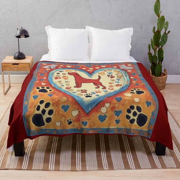 Item preview, "Paws of Love: Whimsical Heart with Canine and Feline Friends" designed and sold by Artisticanvas.