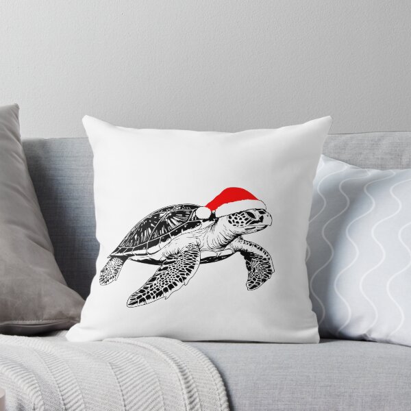 Item preview, Santa Hat Green Sea Turtle designed and sold by JollyCritters.