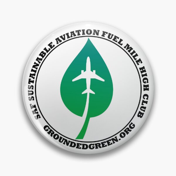 Item preview, Support CleanER Air SAF Fuel Mile High Club Fun Button designed and sold by Chatswear Stickers & Shirts.