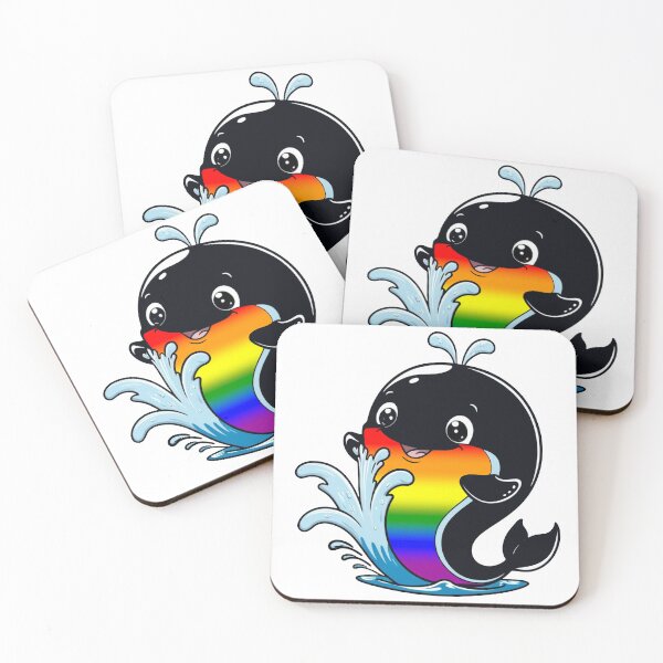 Item preview, Kawaii Rainbow Whale - LGBTQ Rainbow Pride Design designed and sold by Travelslightly.