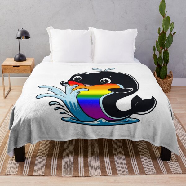 Item preview, Kawaii Rainbow Whale - LGBTQ Rainbow Pride Design designed and sold by Travelslightly.
