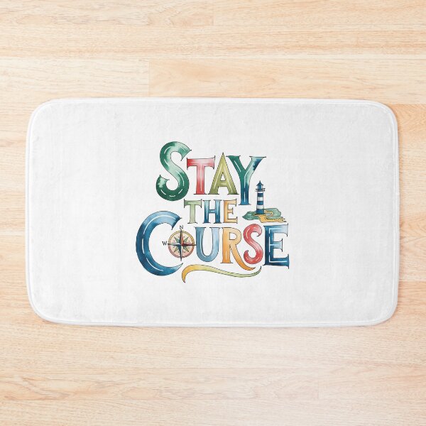 Item preview, Stay The Course - Cute Watercolor Motivational Quotes designed and sold by RiceArtShop.