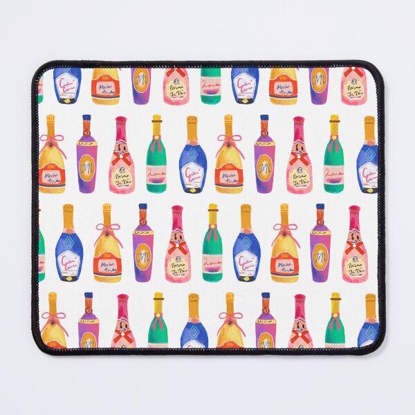 Item preview, Colorful Champagne Cocktail Wine Bottle Pattern designed and sold by Natasha May Design.