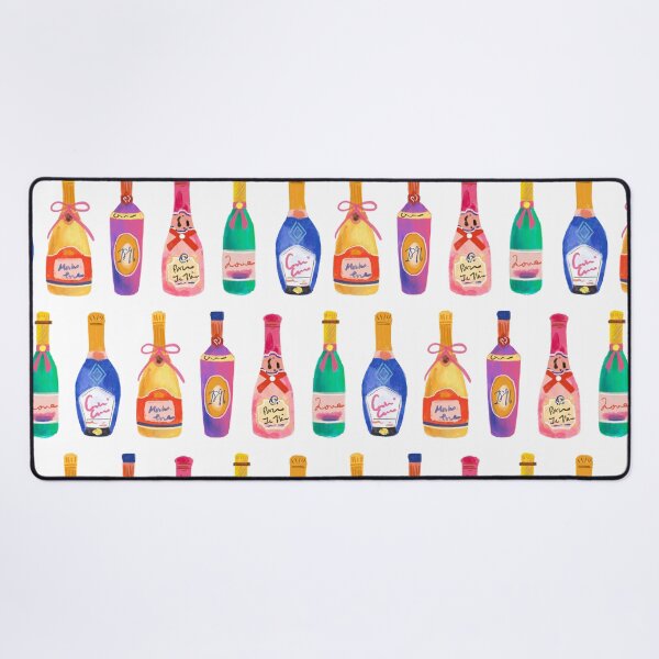 Item preview, Colorful Champagne Cocktail Wine Bottle Pattern designed and sold by Natasha May Design.