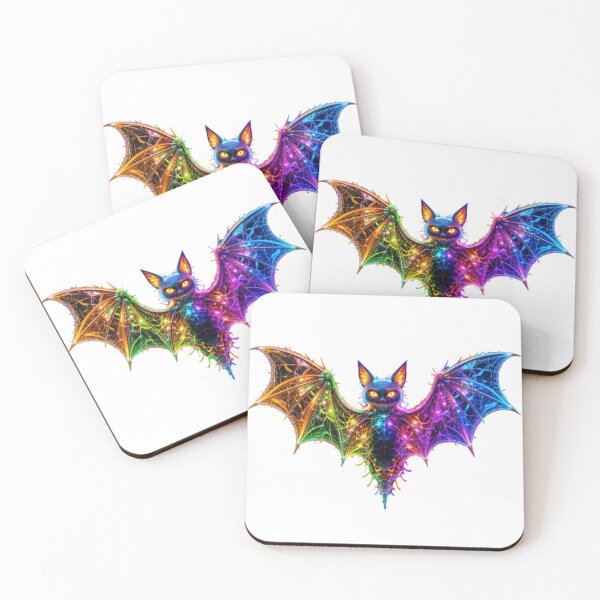Item preview, Neon Cyber Bat – Glowing Geometric Wings designed and sold by GloriousArtSKD.