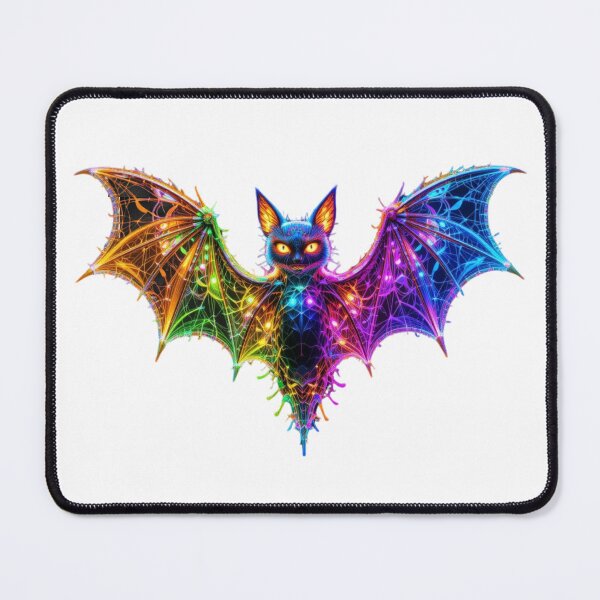 Item preview, Neon Cyber Bat – Glowing Geometric Wings designed and sold by GloriousArtSKD.
