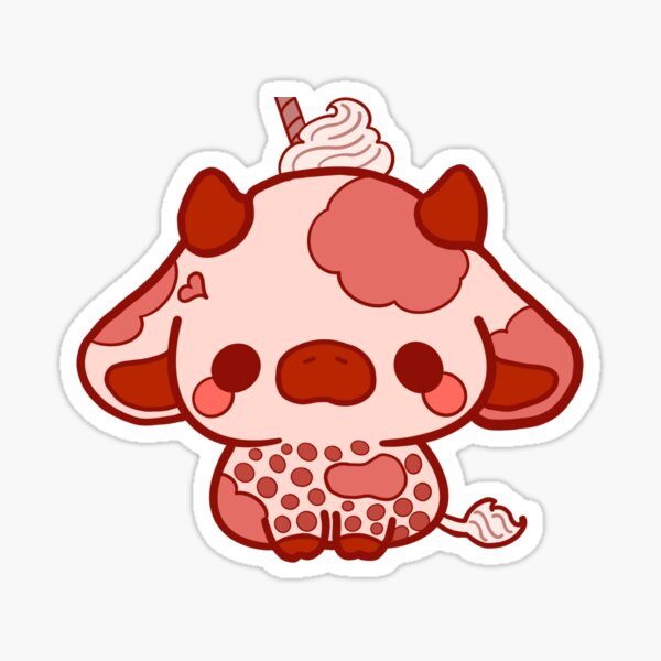 Vista previa del artículo con la obra «Vaca Boba Kawaii», diseñado y vendido por NamelessNeuro.
