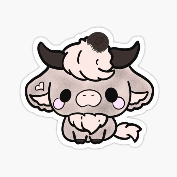 Vista previa del artículo con la obra «Vaca de galletas y crema kawaii», diseñado y vendido por NamelessNeuro.