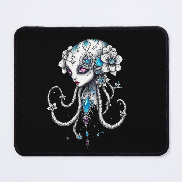 Item preview, Blue Floral Alien designed and sold by Pebbledrops.