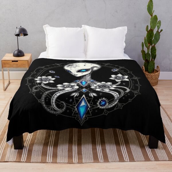 Item preview, Gemas y flores azules designed and sold by Pebbledrops.