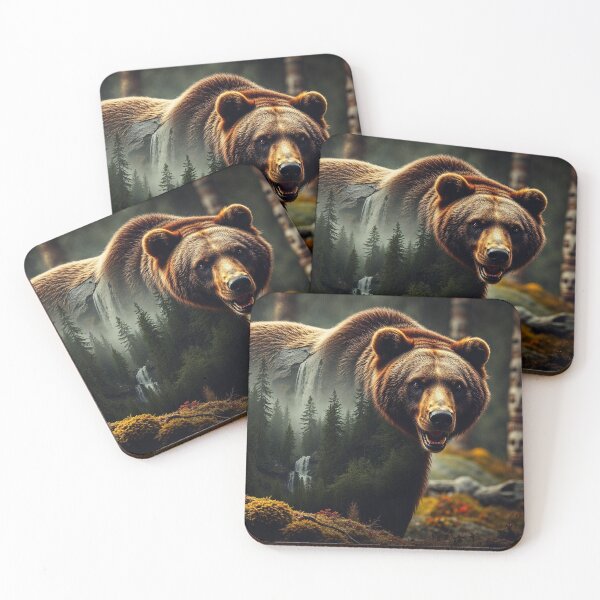 Item preview, Wild Grizzly in the Woods designed and sold by Skye Ryan-Evans.