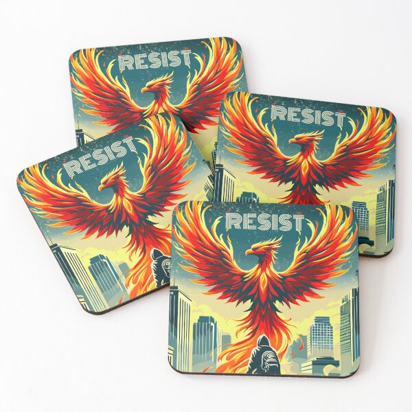 Item preview, Resist: Phoenix Rising Up as a Person in a Hoodie Watches designed and sold by Ghost on Toast.