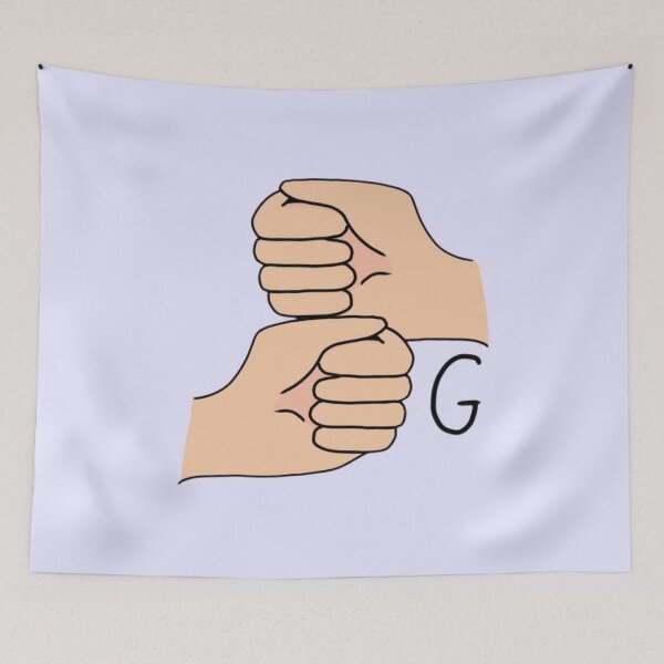 Item preview, BSL letter sign G designed and sold by Artistkhg.