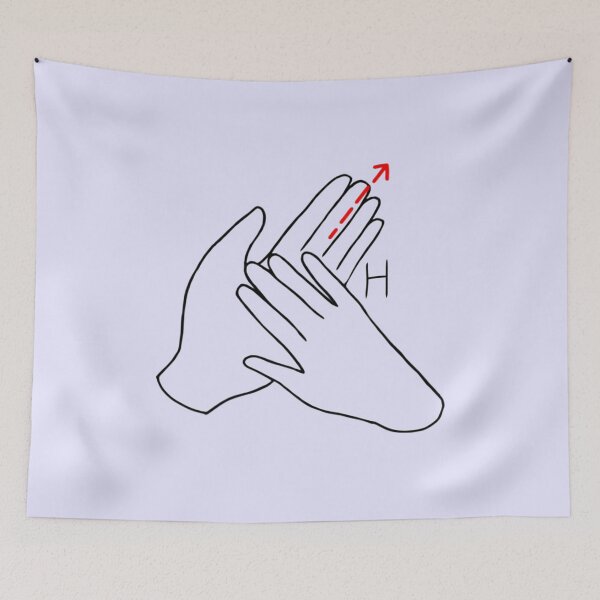 Item preview, BSL letter sign H designed and sold by Artistkhg.