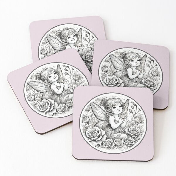 Item preview, Greyscale Fairy Among Roses designed and sold by SmithE018.