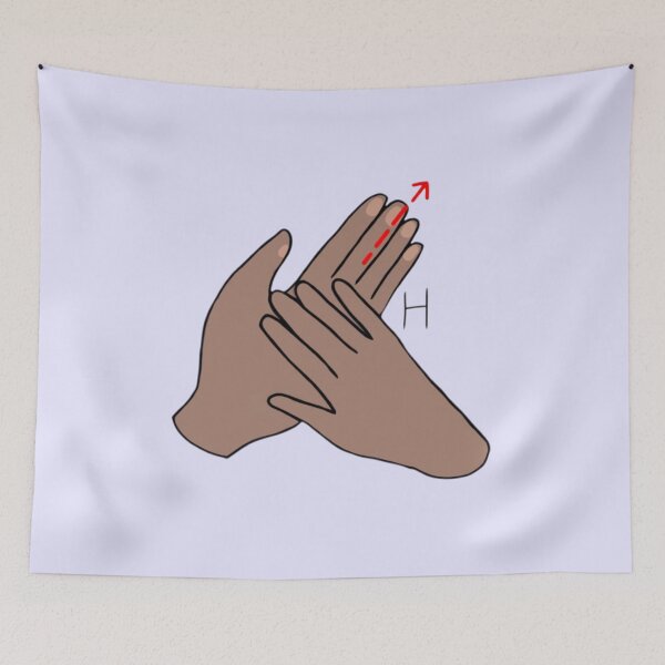 Item preview, BSL letter sign H designed and sold by Artistkhg.