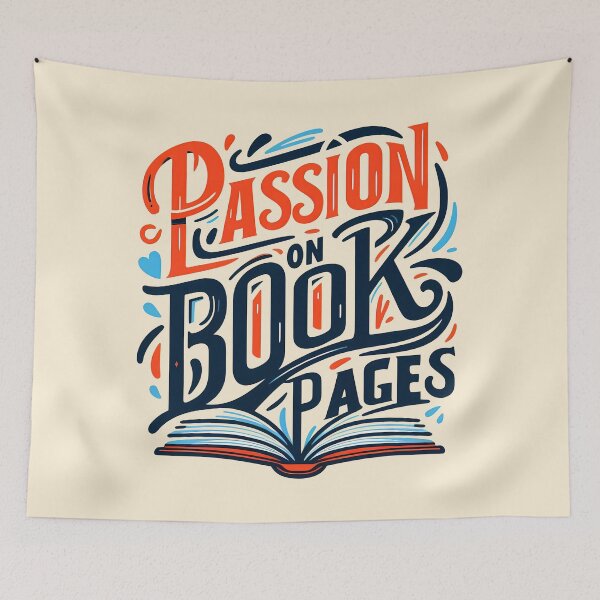 Item preview, Passion on book pages, typography designed and sold by maxmaj.