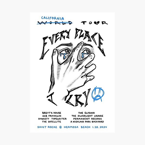 Item preview, Every Place I Cry - World Tour (LIGHT MODE) designed and sold by urbicide.
