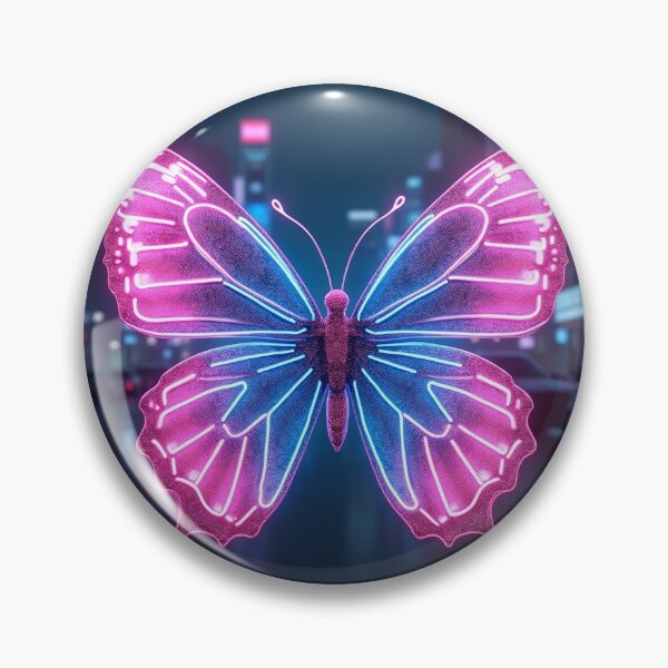 Item preview, Cyber Glitch Butterfly – Neon Y2K Chrome Aesthetic Design designed and sold by Srahul.
