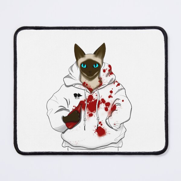 Item preview, Exploding Ketchup and Siamese Cat with hoodie designed and sold by Bella-Illust.