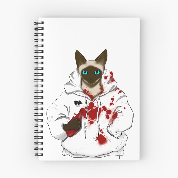 Item preview, Exploding Ketchup and Siamese Cat with hoodie designed and sold by Bella-Illust.