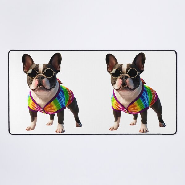 Item preview, Groovy 1970s French Bulldog – Peace, Love & Hippy Vibes designed and sold by Fredster1966.